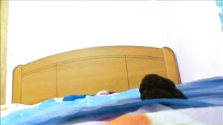 Pregnant blonde babe shitting on cam