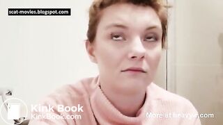 Cute Brit redhead shitting