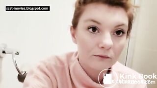 Cute Brit redhead shitting