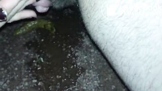 Big clit piss and shit by public pond at night - ThisVidcom