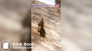 Big booty ebony expels two enemas