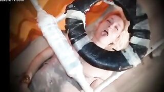 Cute blonde sucks cock while getting pissed and shit on by her boyfriend