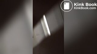 Big poop on the floor of a hospital toilet