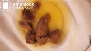 Very hot girl shitting in a bowl