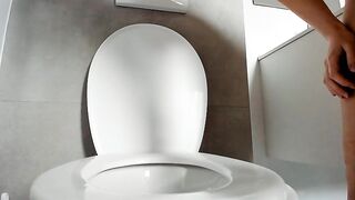 Closeup toilet poop