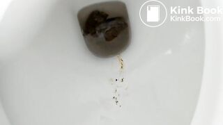 Closeup toilet poop