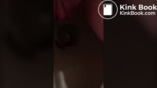 Sweet redhead girl shitting in the toilet