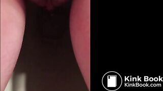 Sweet redhead girl shitting in the toilet