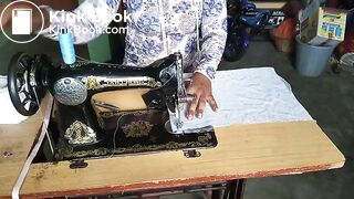 Pooping on her sewing