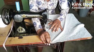 Pooping on her sewing