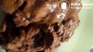 Woman shitting a lot of diarrhea closeup in hd and we can see her pulsating asshole