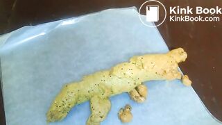 Releasing a foot-long poop on the floor