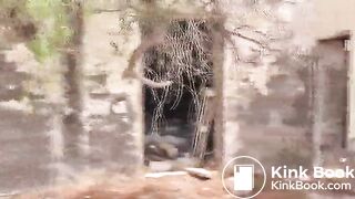 MiaRoxxx pooping in an abandoned house