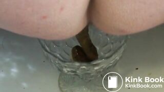 Nina smears her fresh shits