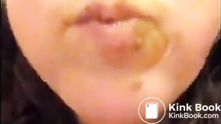 scat chubby selfie shit eating girl 2