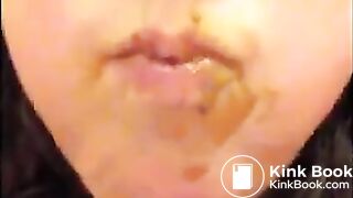 scat chubby selfie shit eating girl 2