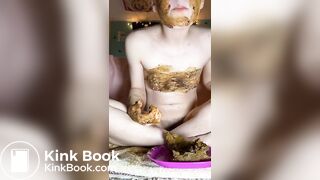 Hot-cutiepie-takes-huge-shit-smears-her-body-with-it-fucks-her-sweet-gaping-ass-and-tastes-her-shit