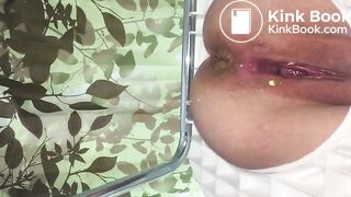 Soft creamy shit on a portable toilet