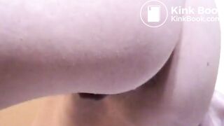 Nice brunette piss and shit in the mouth of perverted man (Vera and Robert)