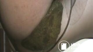 Blonde milf shitting diarrhea on pantyhose