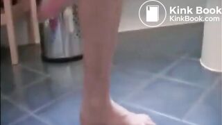 Dirty girl shitting on the floor