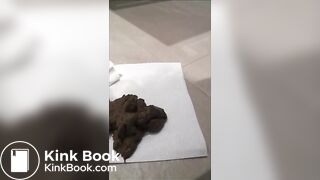 Hot babe in high heels shitting in the bathtub