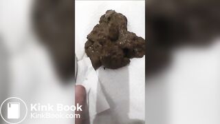 Hot babe in high heels shitting in the bathtub