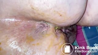 BBw shitty anal cum