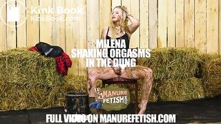 Milena Shaking orgasms in the dung