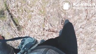Huge poop in the pine woods