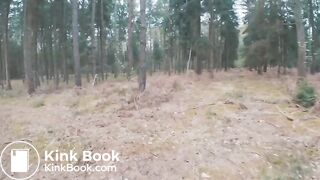 Huge poop in the pine woods