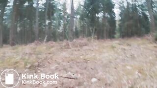 Huge poop in the pine woods