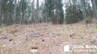 Huge poop in the pine woods