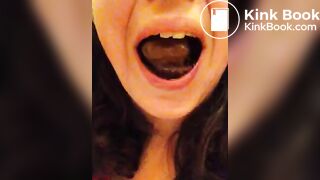 scat chubby selfie shit eating girl 1