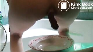 Wife shit and piss on a plate