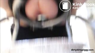 Fat ass mature woman shit and piss on a shitting chair