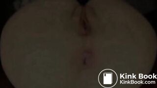 Round butt babe shitting a big turd