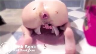 Anal insertion in prolapsed anus and shit