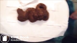 Woman shitting diarrhea closeup