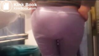 Woman shitting on her pants