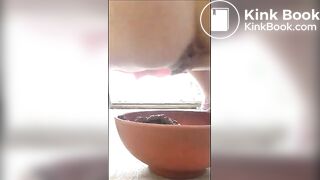 Woman non stop shitting in a mug