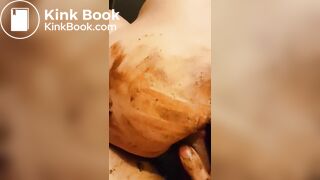 Shitting on cock then assfucked