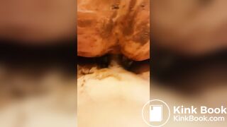 Shitting on cock then assfucked