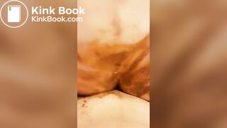 Shitting on cock then assfucked