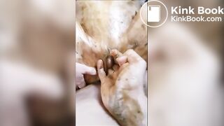 Shit in vagina through piss-filled speculum then fucked in