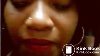 Round butt ebony milf shit piss and eat