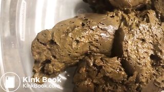 Black leggings tease counter poop