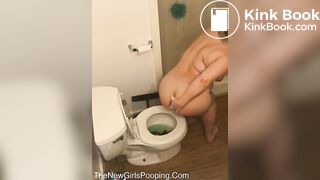 Big poop in the toilet bowl