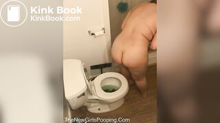 Big poop in the toilet bowl