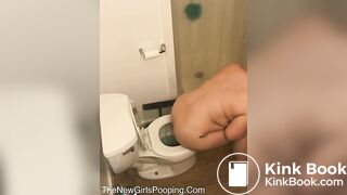 Big poop in the toilet bowl